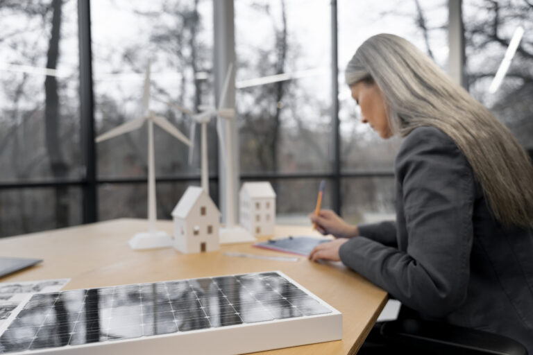 business person planning alternative energies