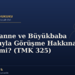 Büyükanne ve Büyükbaba Torunuyla Görüşme Hakkına Sahip mi? (TMK 325)