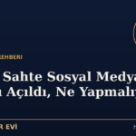 Adıma Sahte Sosyal Medya Hesabı Açıldı, Ne Yapmalıyım?