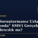 "Ceza Soruşturmanız Uzlaşma Safhasında" SMS'i Gerçek mi, Dolandırıcılık mı?