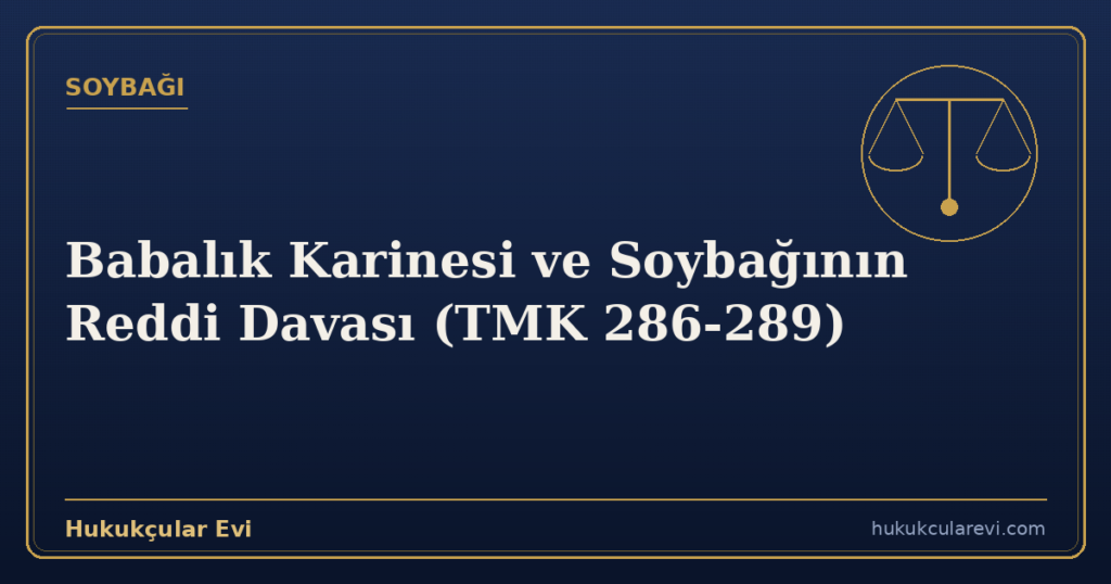 Babalık Karinesi ve Soybağının Reddi Davası (TMK 286-289)