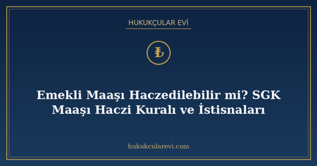Emekli Maaşı Haczedilebilir mi? SGK Maaşı Haczi Kuralı ve İstisnaları