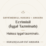 Ecrimisil (Haksız İşgal Tazminatı): Şartları, Zamanaşımı ve Dava Süreci — Hukukçular Evi Ankara