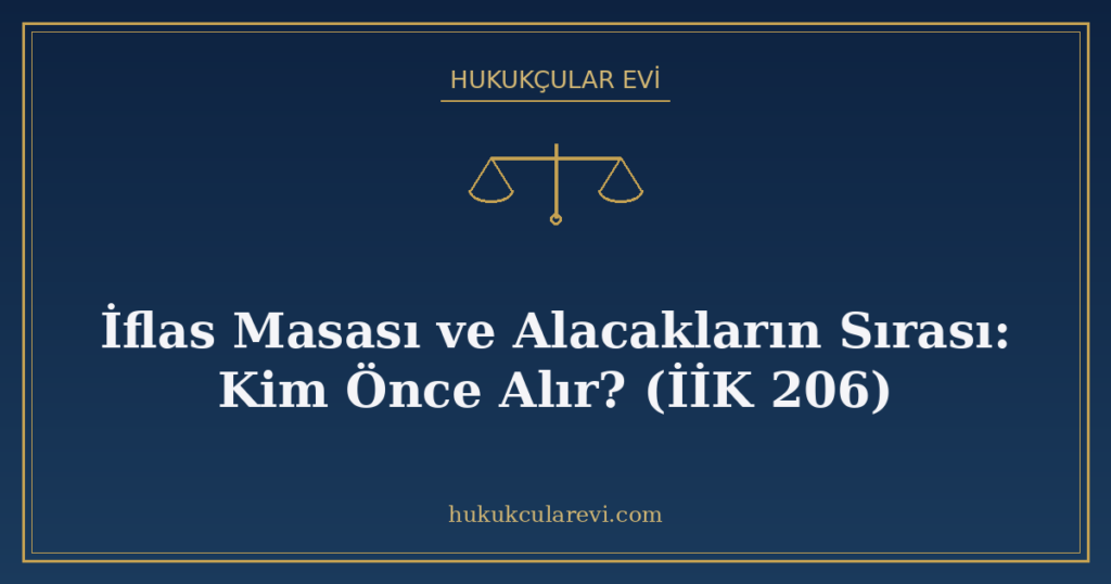 İflas Masası ve Alacakların Sırası: Kim Önce Alır? (İİK 206) İflas Masası ve Alacakların Sırası: Kim Önce Alır? (İİK 206)