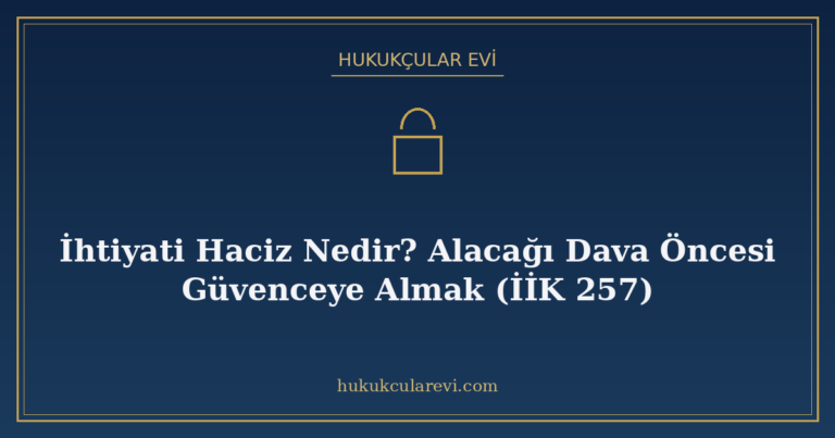 İhtiyati Haciz Nedir? Alacağı Dava Öncesi Güvenceye Almak (İ
