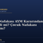 İştirak Nafakası AYM Kararından Etkilendi mi? Çocuk Nafakası Kalkar mı?