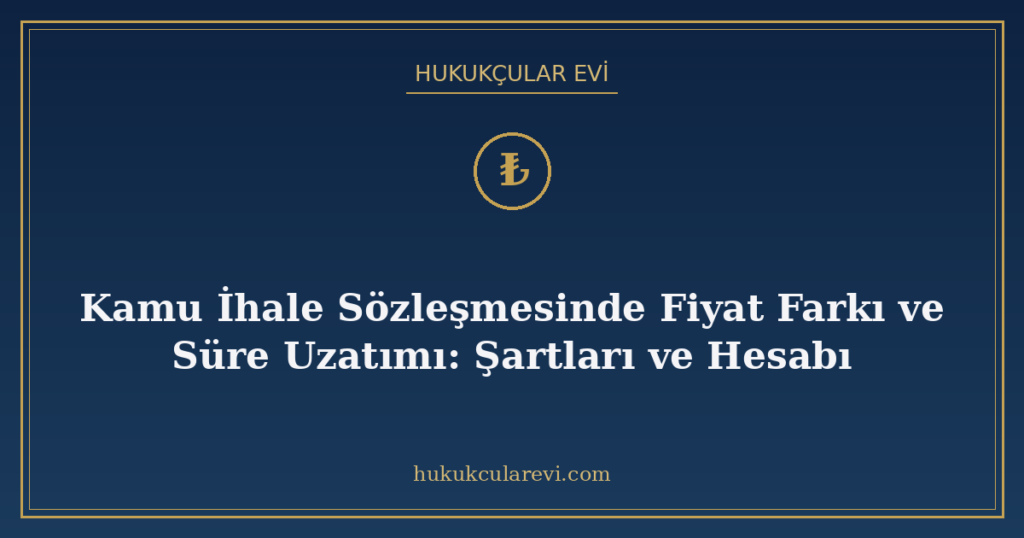 Kamu İhale Sözleşmesinde Fiyat Farkı ve Süre Uzatımı: Şartları ve Hesabı Kamu İhale Sözleşmesinde Fiyat Farkı ve Süre Uzatımı: Şartları ve Hesabı