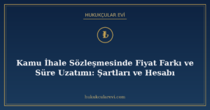 Kamu İhale Sözleşmesinde Fiyat Farkı ve Süre Uzatımı: Şartları ve Hesabı