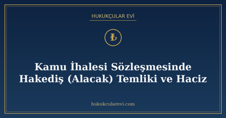 Kamu İhalesi Sözleşmesinde Hakediş (Alacak) Temliki ve Haciz