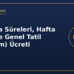 Çalışma Süreleri, Hafta Tatili ve Genel Tatil (Bayram) Ücreti