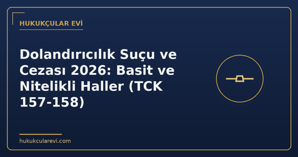Dolandırıcılık Suçu ve Cezası 2026: Basit ve Nitelikli Haller (TCK 157-158)
