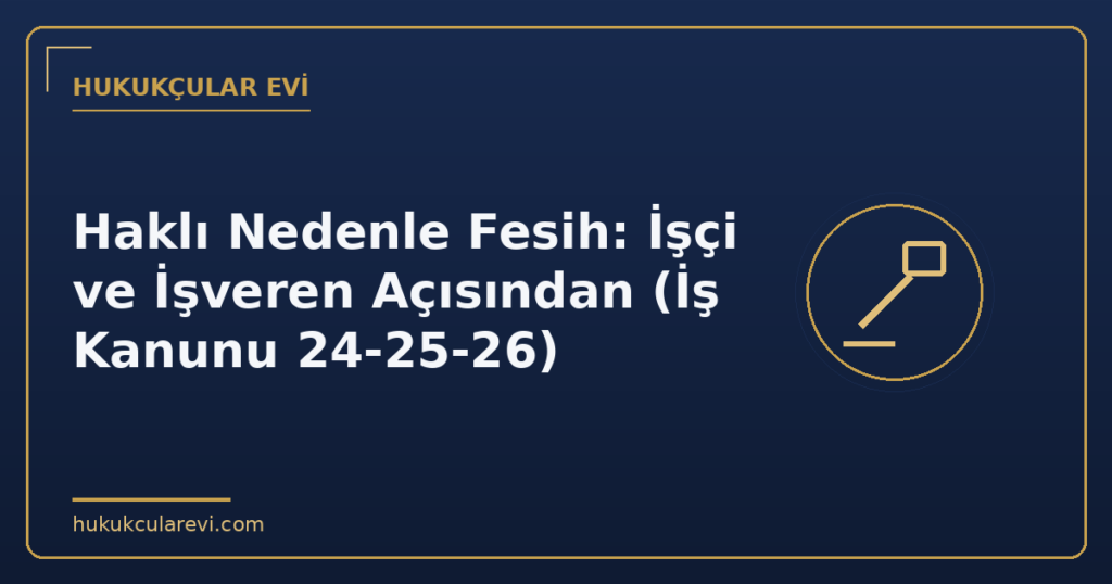 Haklı Nedenle Fesih: İşçi ve İşveren Açısından (İş Kanunu 24-25-26) Haklı Nedenle Fesih: İşçi ve İşveren Açısından (İş Kanunu 24-25-26)