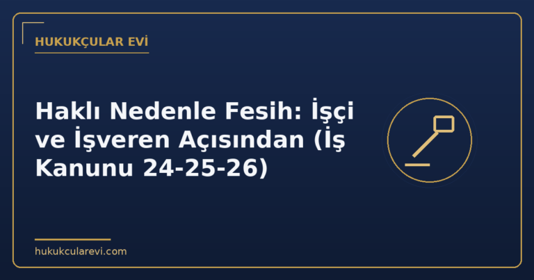 Haklı Nedenle Fesih: İşçi ve İşveren Açısından (İş Kanunu 24-25-26)