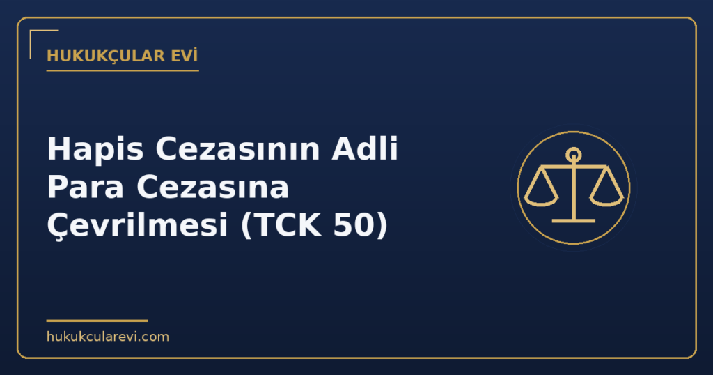 Hapis Cezasının Adli Para Cezasına Çevrilmesi (TCK 50)