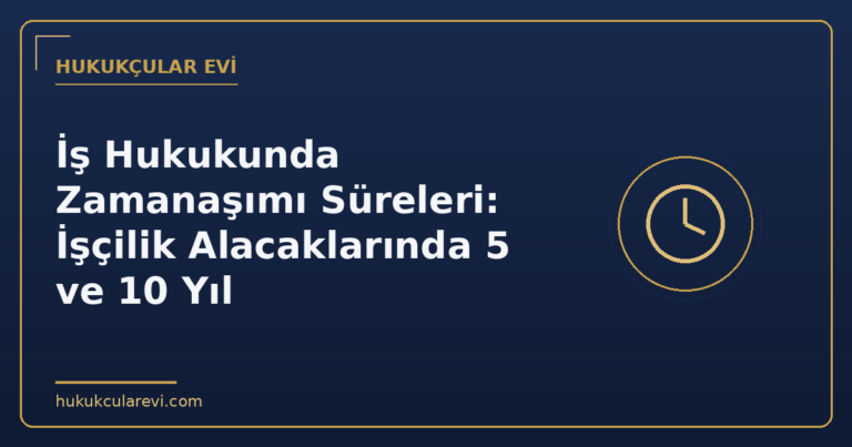 İş Hukukunda Zamanaşımı Süreleri: İşçilik Alacaklarında 5 ve 10 Yıl