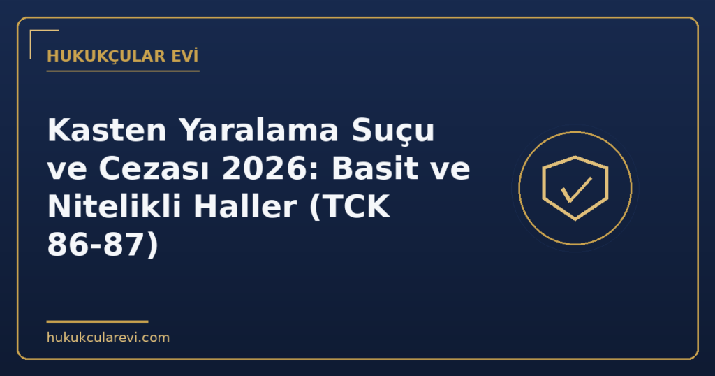 Kasten Yaralama Suçu ve Cezası 2026: Basit ve Nitelikli Haller (TCK 86-87)
