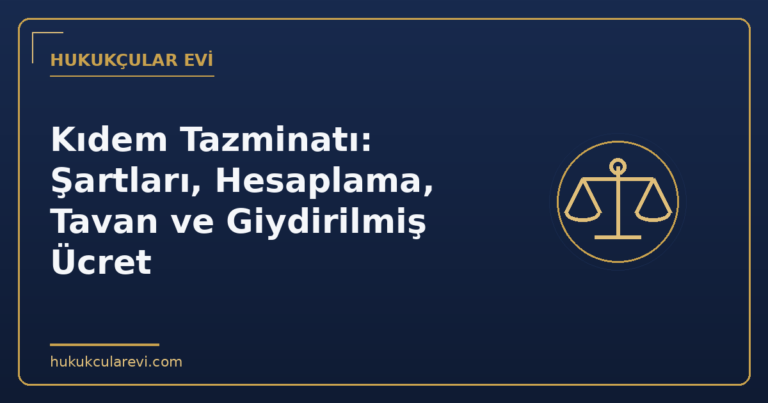 Kıdem Tazminatı: Şartları, Hesaplama, Tavan ve Giydirilmiş Ücret