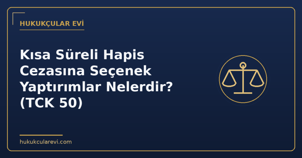 Kısa Süreli Hapis Cezasına Seçenek Yaptırımlar Nelerdir? (TCK 50)
