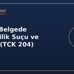 Resmî belgede sahtecilik suçu ve cezası TCK 204