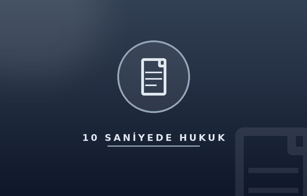 10 Saniyede İdare ve Vergi Hukuku