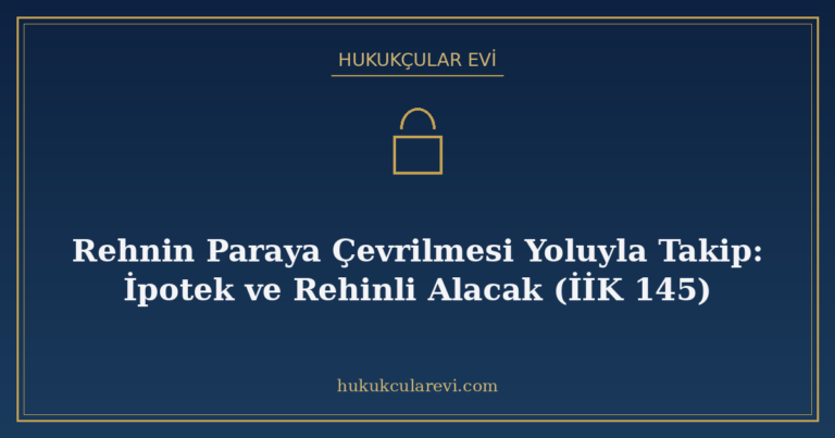 Rehnin Paraya Çevrilmesi Yoluyla Takip: İpotek ve Rehinli Al