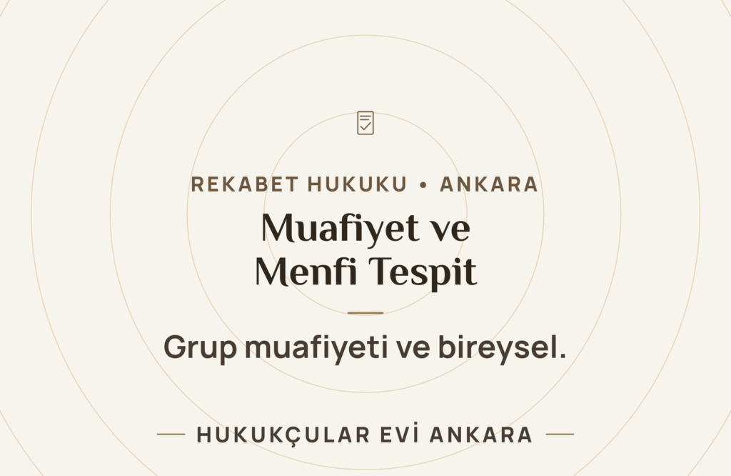Muafiyet ve Menfi Tespit Başvuruları