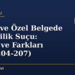 Resmi ve Özel Belgede Sahtecilik Suçu: Cezası ve Farkları (TCK 204-207)