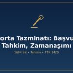 Sigorta tazminatı başvuru sigorta tahkim komisyonu 5684 itiraz temyiz parasal sınır zamanaşımı TTK 1420