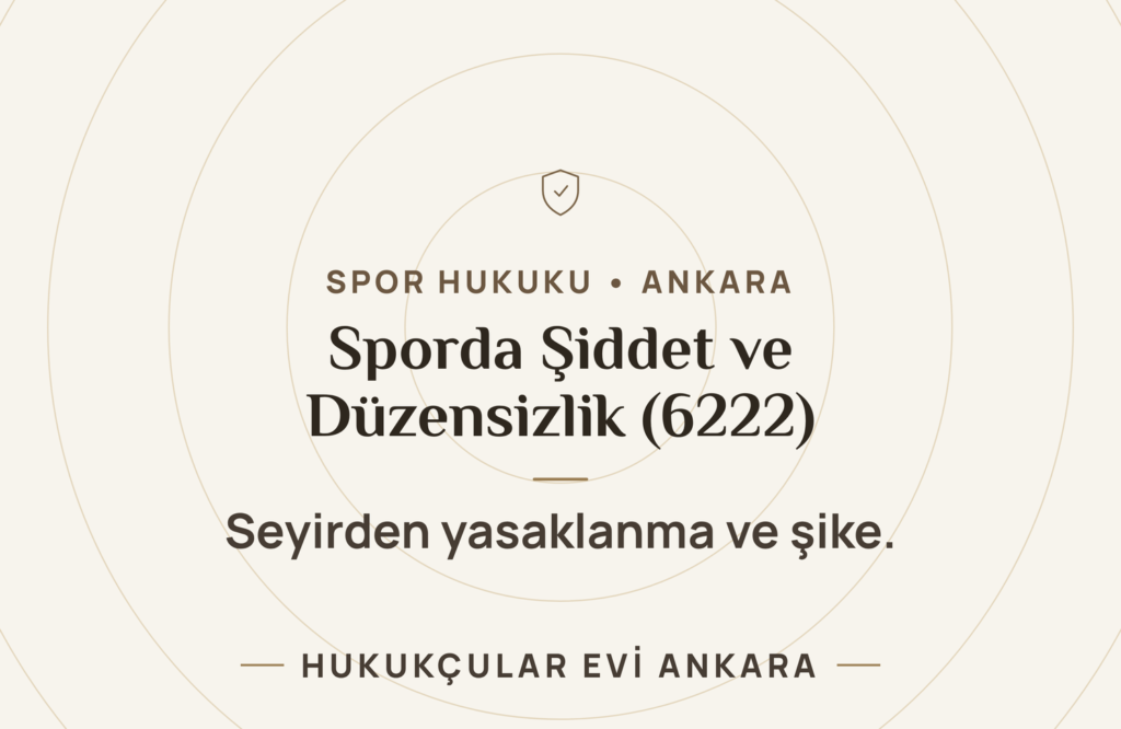 Seyirci/Saha Olayları ve Sorumluluk (6222)