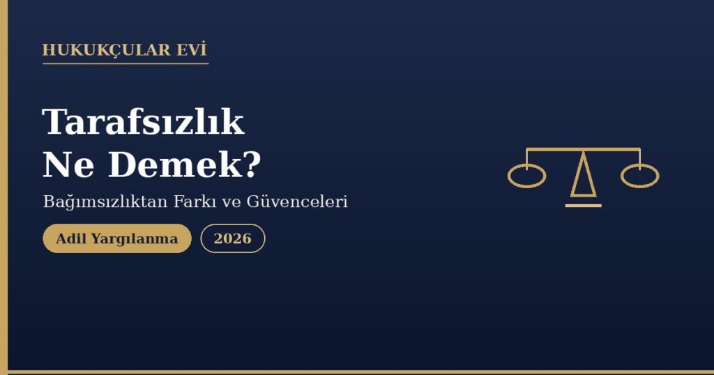 Tarafsızlık Ne Demek? Bağımsızlıktan Farkı ve Güvenceleri