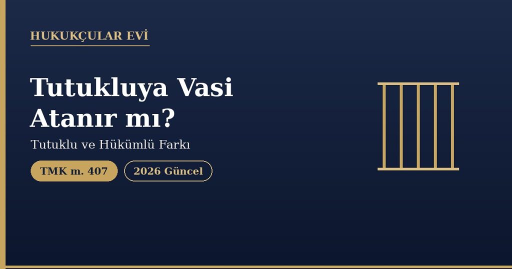 Tutukluya Vasi Atanır mı? Tutuklu ve Hükümlü Farkı