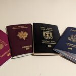 Farklı ülkelere ait pasaportlar