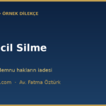 adli sicil arsiv kaydi silme dilekcesi o v2