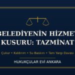 belediye hizmet kusuru tazminat kapak