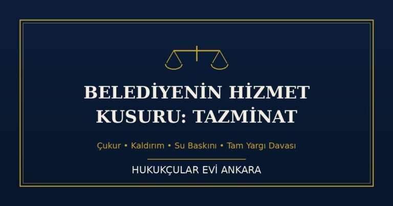 belediye hizmet kusuru tazminat kapak