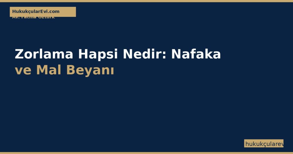 Zorlama Hapsi Nedir: Nafaka ve Mal Beyanı (İİK 344, 76) Zorlama Hapsi Nedir: Nafaka ve Mal Beyanı (İİK 344, 76)
