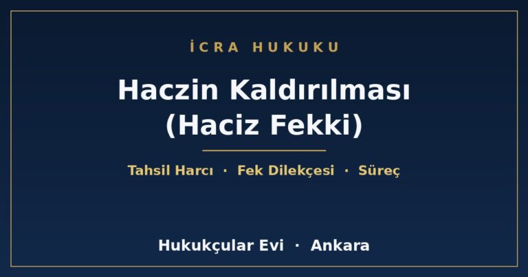Borç ödendikten sonra haczin kaldırılması (haciz fekki) - Hukukçular Evi