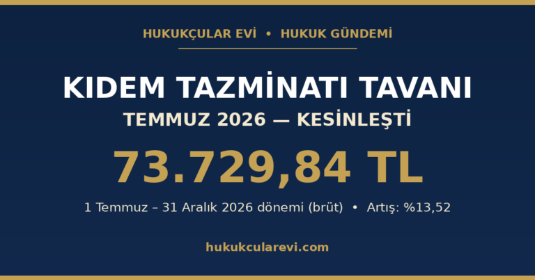 Kıdem Tazminatı Tavanı 2026: Güncel Tutar 73.729,84 TL, Temmuz Zammı ve Hesaplama