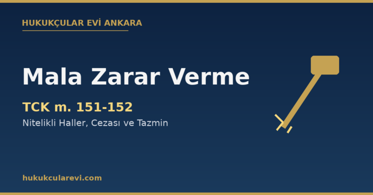Mala zarar verme suçu TCK 151-152 kapak görseli — Hukukçular Evi Ankara
