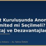 Şirket Kuruluşunda Anonim mi Limited mi Seçilmeli? Avantaj ve Dezavantajlar