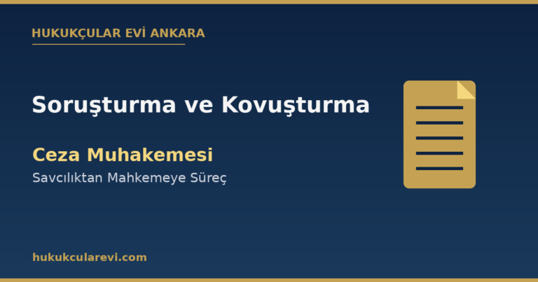 Soruşturma ve kovuşturma aşaması ceza muhakemesi kapak görseli — Hukukçular Evi Ankara
