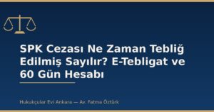 SPK Cezası Ne Zaman Tebliğ Edilmiş Sayılır? E-Tebligat ve 60 Gün Hesabı