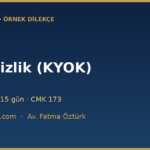 takipsizlik kararina itiraz dilekcesi or v2