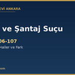 Tehdit ve şantaj suçu TCK 106-107 kapak — Hukukçular Evi Ankara