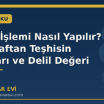 Teşhis İşlemi Nasıl Yapılır? Fotoğraftan Teşhisin Kuralları ve Delil Değeri