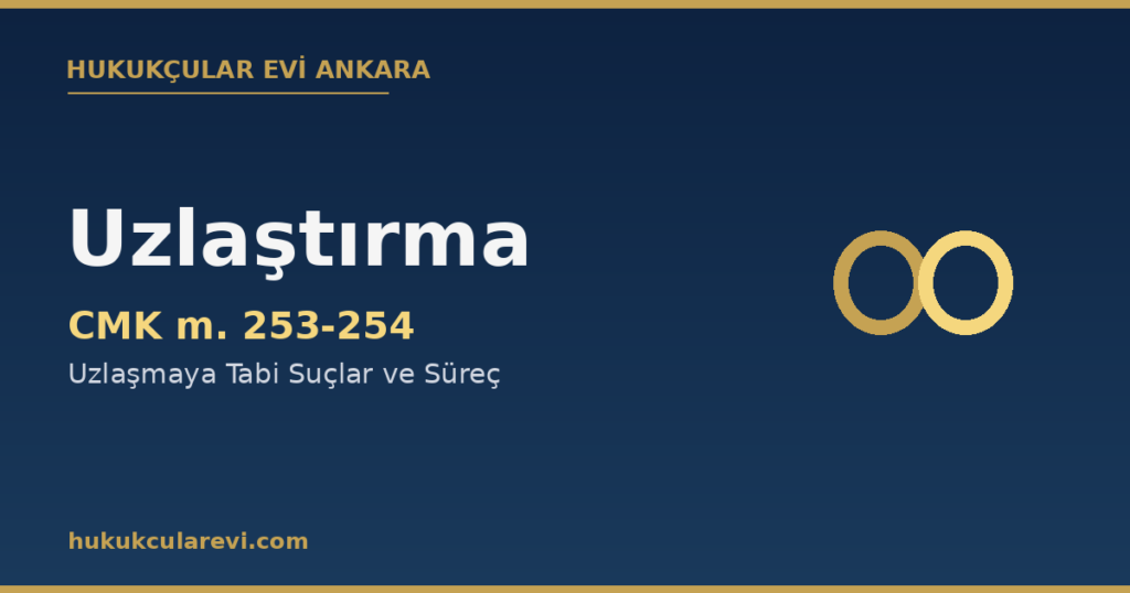 Uzlaştırma (CMK 253-254): Uzlaşmaya Tabi Suçlar ve Süreç Uzlaştırma (CMK 253-254): Uzlaşmaya Tabi Suçlar ve Süreç