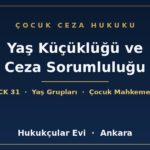 Yaş küçüklüğü ve çocukların ceza sorumluluğu TCK 31 - Hukukçular Evi