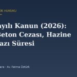 7579 sayılı Kanun (2026): Hazır Beton Cezası, Hazine Taşınmazı Süresi ve KMK m.70 Değişikliği