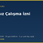 Bağımsız çalışma izni — 6735 sayılı Uluslararası İşgücü Kanunu ve yabancı girişimciler