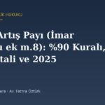 Değer Artış Payı (İmar Kanunu ek m.8): Kuralı, AYM İptali ve 2025 Yönetmeliği